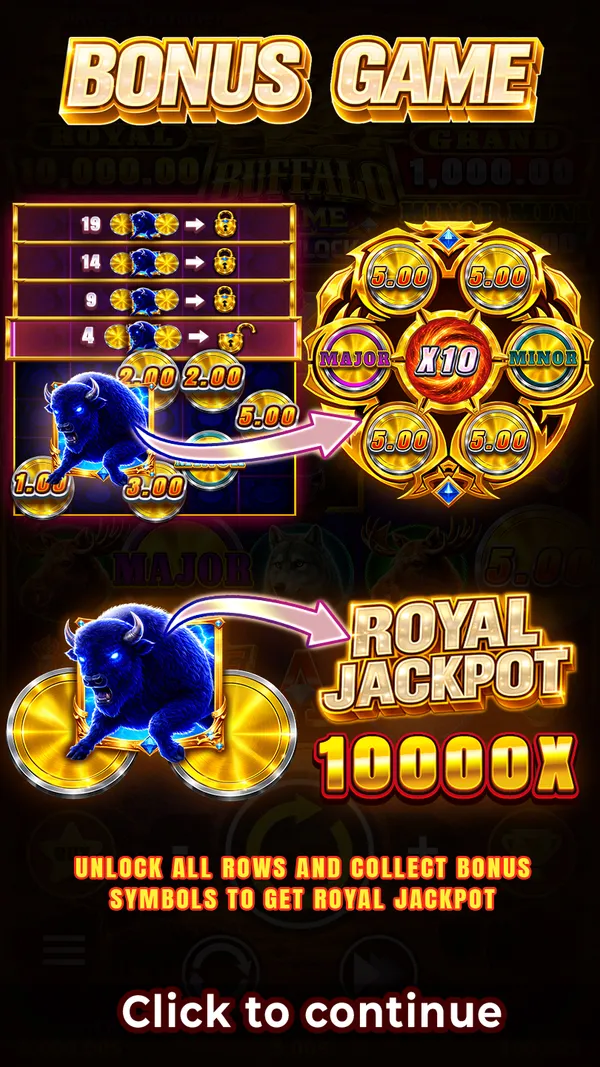 Buffalo Prime X-Unlock mobile — Bonus round intro